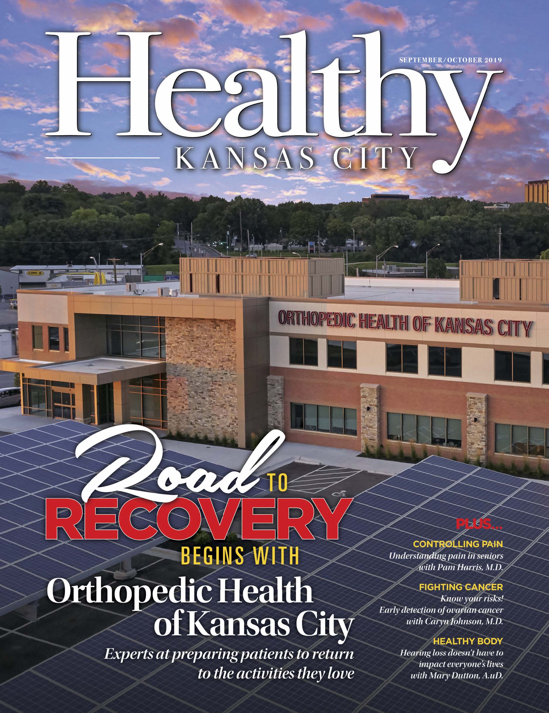Healthy KC Magazine Cover featuring Orthopedic Health of KC